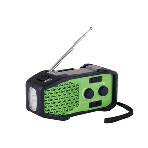 NOAA weather alert rechargeable solar survival siren blinking <span class=keywords><strong>FM</strong></span>/AM radio with smart phone charger - Product Image 2