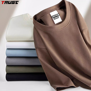 T-shirt da Uomo con Logo Personalizzato, Cotone di Alta Qualità 230gsm, Peso Pesante, Oversize Semplice, Stile Sportivo Estivo, Vestibilità Boxy - Product Image 1