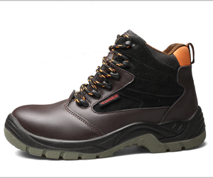 Medio corte marca de calzado de cuero suave de vaca a prueba de agua zapatos de seguridad - Product Image 1