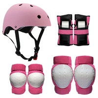Ensemble de Protections Sportives 7-en-1 pour Adultes et Enfants, Casque, Genouillères et Coudières pour Trottinette, Skateboard, Patins à Roulettes – Protection Complète