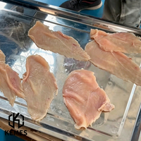 Nouvelle machine commerciale à floquer la viande, automatique, en acier inoxydable, épaisseur réglable, pour poulet (coupes de poulet)
