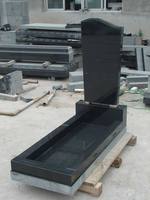 Monuments funéraires en granit noir poli, style européen moderne, pour cimetière