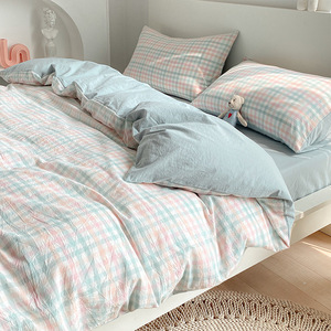 Housse de <span class=keywords><strong>couette</strong></span> en coton lavé doux, tailles simple et double 150x200 200x230, vente en gros usine, pour lits de 1.5, 1.8, 2.0 mètres - Product Image 4