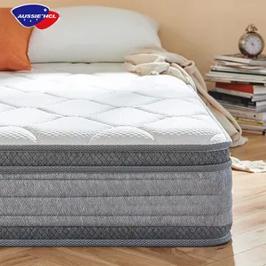 欧洲顶级品质matelas舒适现代床弹簧床垫5*6盒装双人大床双层记忆泡沫床垫
