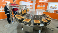 Machine à Stroopwafels Caramel de Type Carrousel, Vente Directe Usine, Moule Personnalisé, Ligne de Production Automatique de Gaufres et Biscuits pour Entreprises de Snacks