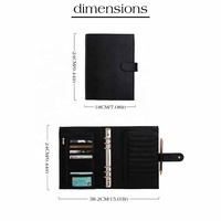 Organiseur de budget Hongbo personnalisé en cuir de lézard multicolore A5 avec anneaux argentés, feuilles de séparation, enveloppes pour espèces et cartes de budget