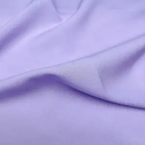 Romantic Mysterious Purple Color 19mm Silk Viscose Blends Spandex Stretch Crepe De Chine Fabric For Women Dress Sleepwear