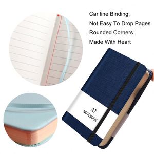 AI-MICH Custom Multifunctional Portable <b>Small</b> Pocket <b>Notebook</b> Memo A6 A7 Size Pu Leather Hardcover Paper Cover Flexible Address - Product Image 5