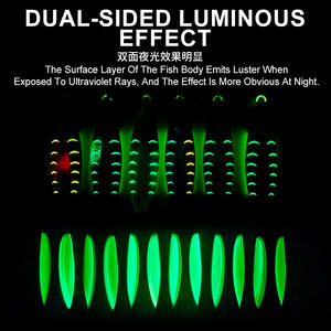 TEASER J152 120g Ocean Fire Slow Jigging Lumineux Squid 3D Eyes Metal Jig Glow in the Dark Fishing Jigs - Product Image 5