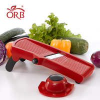 Mandoline de cuisine multifonctionnelle réglable ORB, coupe-légumes manuel, trancheuse et julienne, lame en acier inoxydable sûre