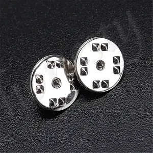 10Pcs/Bag Stud Badge Base Brooch Pin Clip Iron Butterfly Squeeze Clasp for Diy Jewelry Making Garment Accessories 10X6MM