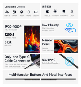 Shenzhen vente en gros 15.6 "moniteur portable FHD 1080P type-c deuxième <span class=keywords><strong>écran</strong></span> d'affichage externe pour ordinateur portable <span class=keywords><strong>PC</strong></span> téléphone - Product Image 6