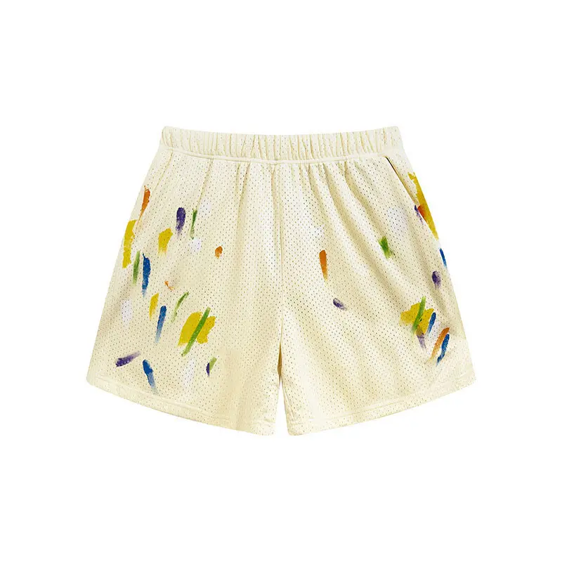 Shorts graffiti masculinos personalizados de alta qualidade 100% algodão orgânico terry francês em branco shorts esportivos de verão para homens