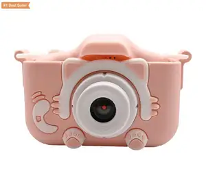 Jumon Mini Cute Kids Camcorder Digital 1080P 2000W Brinquedos de Vídeo Jogos Embutidos Criança Presentes de Aniversário de Natal Gato Crianças Câmera