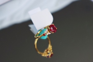 Compromiso de compromiso Rose Garnet Ring Vintage Timeless Anillos apilables para mujer Plata esterlina - Product Image 6