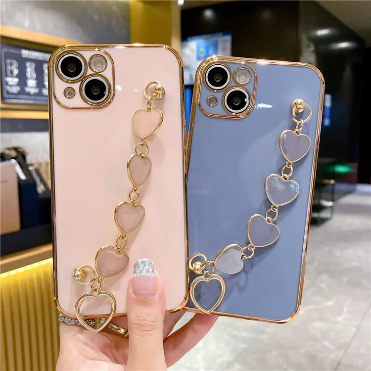 For Samsung A32 Case Wrist Chain Love Heart Phone Case For Samsung Galaxy A31 A51 A71 A21S A52 A72 A12 A22 A50 A70 A20 A30 Cover