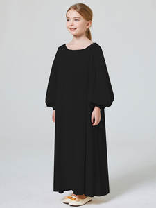 Ropa islámica para niñas Abaya para niños Hijab musulmán madre e <span class=keywords><strong>hija</strong></span> Abaya vestido para niños Kaftans Ramadan Robe Dubai - Product Image 2