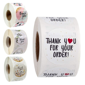 New 1.5 Inch 500-Piece Round 4-Color Bronzing Rose Gold Adhesive Sticker for Candle & Craft Decorative Use Made From <b>Vinyl</b> - Product Image 1