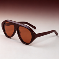 Lunettes de soleil carrées surdimensionnées de luxe en acétate, verres polarisés TAC, logo personnalisé, lunettes de créateur vintage, unisexe, vente en gros OEM ODM