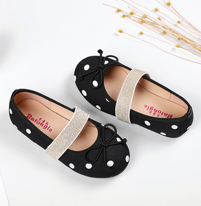 Girls <b>Soft</b> Soles Flat Dress on <b>Shoes</b> Cute Bow Children Dots Print <b>Shoes</b> - Product Image 3