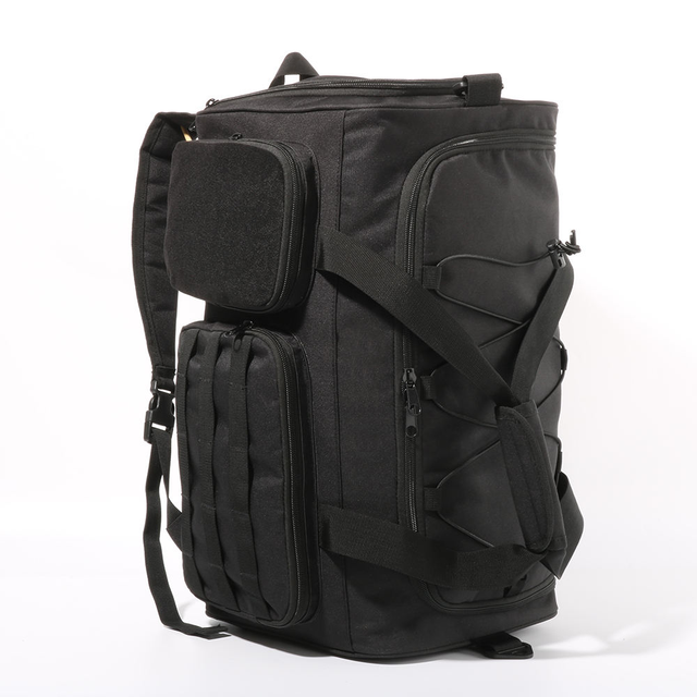 55L Tactical Gym Bag for Men 3-in-1 Sports Duffle & Weekender Backpack with Shoe Compartment OEM Waterproof Travel Overnight Bag