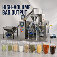 Machine d'emballage de poudre de boisson verte DEEPACK pour les changements de recettes avec dosage sélectionné et scellage de sachets préformés