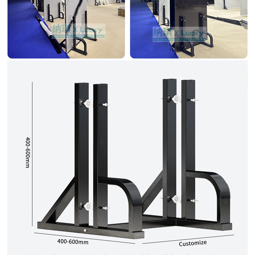 High Quality Large Metal Quartz Showroom System Glass Slab Marble ...