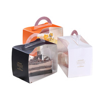Vente en gros de pâte à modeler française mousse gâteau tranche boîte en papier dessert cuit fourre-tout à gâteau avec stratification mate pour chewing-gum et sushi