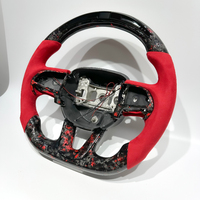 Rotes Geschmiedetes Carbon-Faser-Wildleder-Lenkrad mit LED-Beleuchtung Passend für Dodge Challenger Charger RT Durango SRT