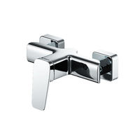 Robinet de Douche Thermostatique Mural Monocommande Chromé Poli, Style Moderne, Léger, pour Eau Chaude et Froide