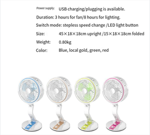 Ventilador de Escritorio Portátil con Carga, Altura Ajustable, Viento Potente, 3 Velocidades, Diseño Plegable, Uso en Exteriores, Se Puede Usar en el Cuello - Product Image 3