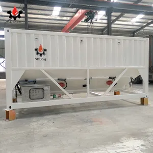 concrete batching plant silo 50 ton steel structure drawing horizontal container type cement storage silo price