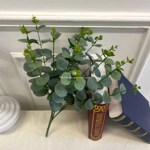 Foglie di Eucalipto Artificiali Verdi per Decorazione Casa, Ornamento Vegetale in Tessuto di Seta, Foglie Artificiali 'Money Leaf' - Product Image 3