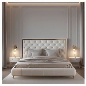 กล่องไม้เต็มขนาดสำหรับเก็บห้องนอนเฟอร์นิเจอร์ไม้ไฟ LED แบบเรียบง่ายทันสมัย - Product Image 3