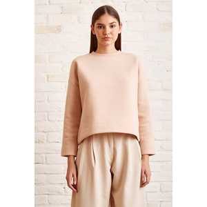 Sudadera Oversize de Cuello Redondo para Mujer, Tejida con Paja, Manga Regular - Product Image 6