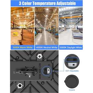 Para UL & DLC Listed 240W para LED High Bay Light 36000 LM 3CCT Sintonizable IP65 Clasificado 5 'Cable Plug para iluminación de almacén 100-277V - Product Image 3
