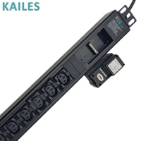 Série PDU KAILES 16A, surveillance industrielle RS485, 200-250V AC monophasé, 7 prises, alliage d'aluminium de haute qualité, distribution d'alimentation