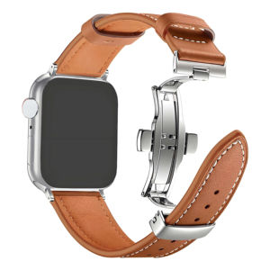 Correa de reloj de cuero genuino Lionorm para Apple Watch Series 7 <span class=keywords><strong>8</strong></span> 9 hebilla plegable correa de reloj de cuero para <span class=keywords><strong>iPhone</strong></span> WatchBand - Product Image 5