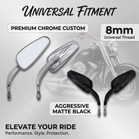 Nouveaux rétroviseurs de moto 8 mm pour la plupart des motos Harley, universels