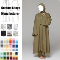 Abaya de bain personnalisée BURKINI, Robe musulmane modeste anti-UV pour femme, Vêtement de bain islamique extensible d'été, Vente en gros