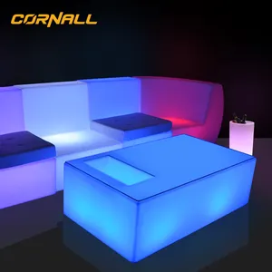2021 set di divani in PE ABS mobili a led illuminazione facile carica mobili per feste