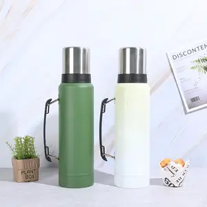 Stainless Steel Travel Insulated Sports Water Bottles 1000ml Hand Carry Large Capacity Vacuum Bottle