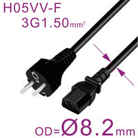 Câble d'alimentation électrique européen de haute qualité, rallonge Schuko CEE 7/7, longueur de câble 1,5 m, extrémité femelle IEC, 16A, usage domestique