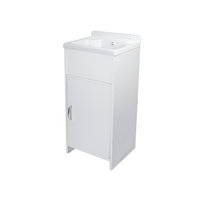 Meuble de salle de bain mural économique en PVC avec lavabo PP, design moderne, ouverture à porte simple, écologique