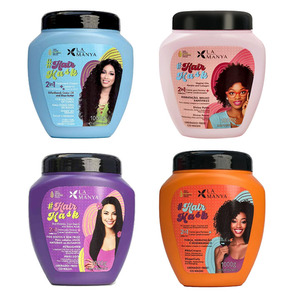 Maschera Riparatrice Naturale per <span class=keywords><strong>Capelli</strong></span>, Anti-Crespo, Nutriente e Lucidante, <span class=keywords><strong>Trattamento</strong></span> Professionale per Tutti i Tipi di <span class=keywords><strong>Capelli</strong></span> Ricci - Product Image 1