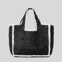 Nueva Llegada: Bolsos de Mano de Paja Tejidos a Mano para Mujer, para la Playa, Moda de Verano, Ligeros y Plegables