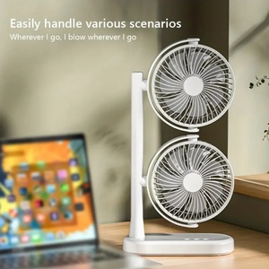 Portable USB Charging Bladeless Handheld Fan for Car Wall-Mounted Desktop Use <b>5V</b> Lithium <b>Battery</b> Air Cooling for Household Use - Product Image 2