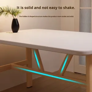 Ensemble de <span class=keywords><strong>table</strong></span> à manger en bambou minimaliste nordique pour petit appartement, utilisation domestique avec chaises de salle à manger et <span class=keywords><strong>table</strong></span> rectangulaire - Product Image 3