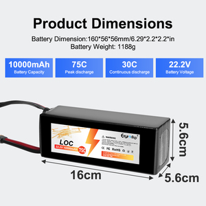 Batterie agli Ioni di Litio di Grado Industriale 22.2V 10000mAh, Accettiamo Partner OEM - Product Image 3