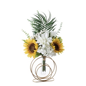 Bouquet de tournesols artificiels CallaFloral, fleurs jaunes, décoration de mariage, style INS, bouquet artisanal CF8001 - Product Image 5